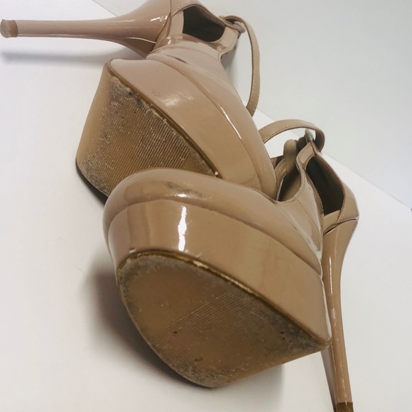 🛍 Nude platform heels w ankle strap - Picture 5 of 8